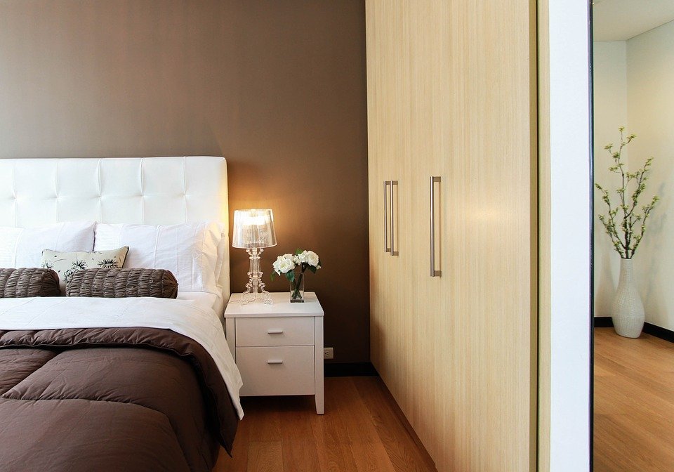 Bed, Bedroom, Closet, Furniture, Lamp, Light, Betstand